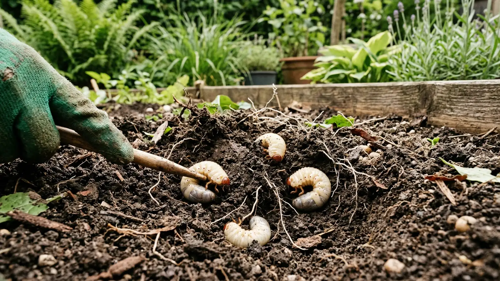 Engerlinge im Boden bestimmen — Käferlarven in der Erde